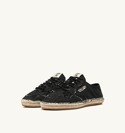 AUTRY SANDY ESPADRILLES IN BLACK CANVAS