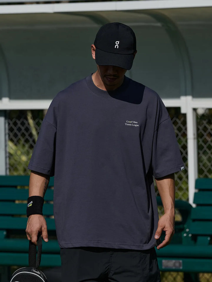 BROSHOOD GOOD VIBES SS26 TEE DARK PURPLE