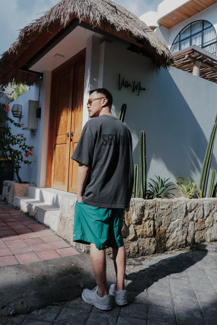 SEGUNDA+ VINTAGE WASH OVERSIZED TEE CHARCOAL