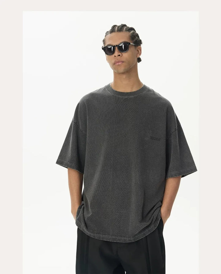 SEGUNDA+ VINTAGE WASH OVERSIZED TEE CHARCOAL