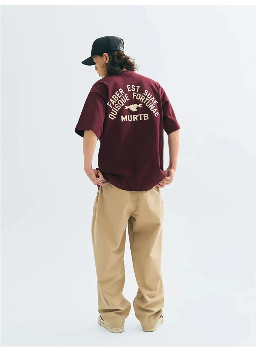 MIDUPDATE WIDE CHINO PANTS BEIGE