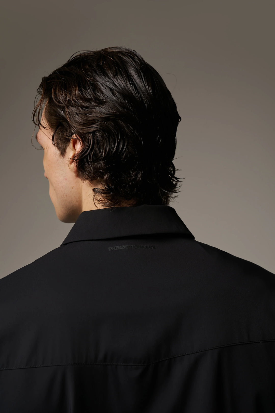 NYLON DRAWCORD SHIRT BLACK