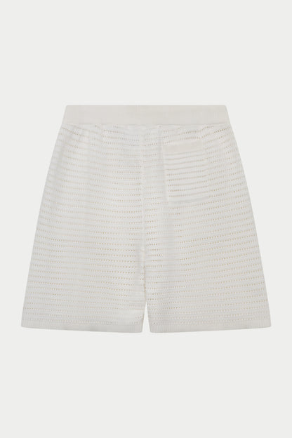 KNITTED SHORTS WHITE