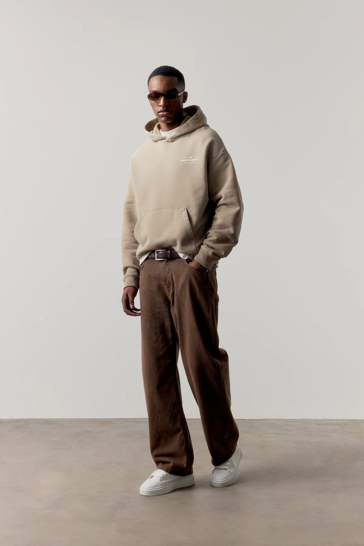 SKATER JEANS WASHED BROWN