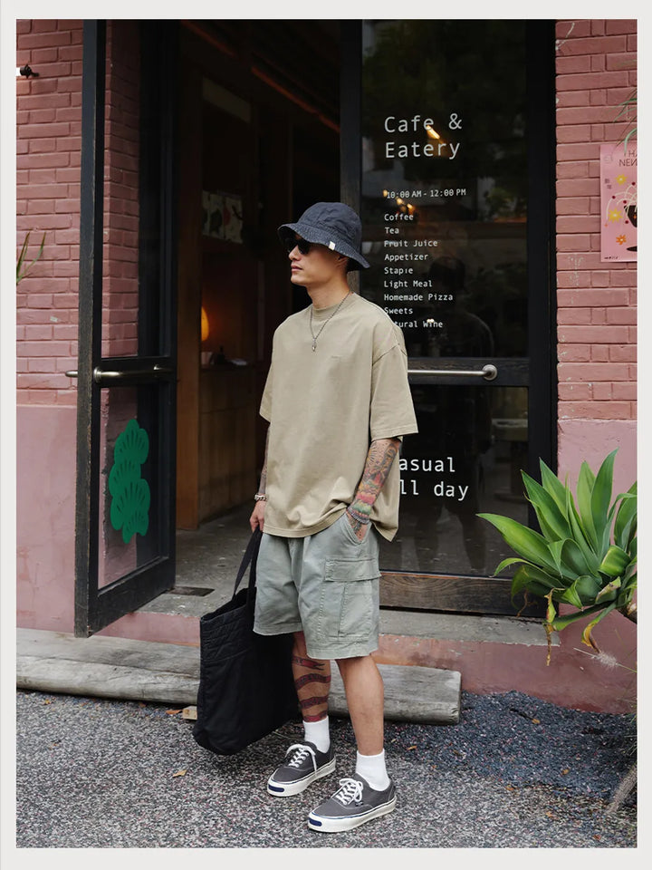 UNBANT LOGO VINTAGE TEE CARBON KHAKI
