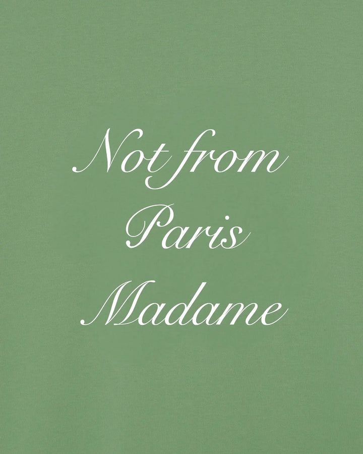 DRÔLE DE MONSIEUR T-SHIRT SLOGAN CALLIGRAPHY VERT