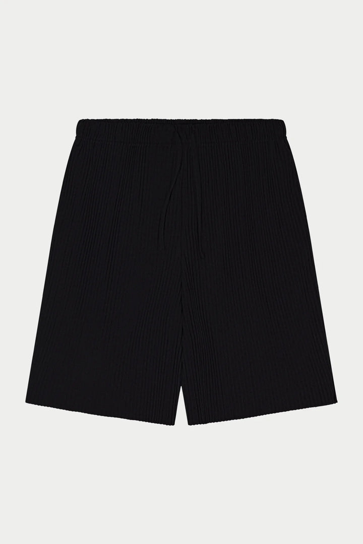 PLISSE SHORTS BLACK