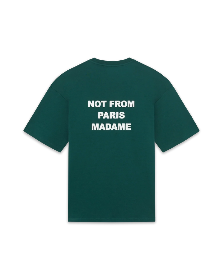 DRÔLE DE MONSIEUR T-SHIRT SLOGAN DARK GREEN