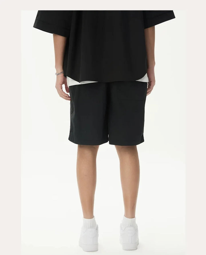 SEGUNDA+ NYLON UTILITY SHORTS BLACK
