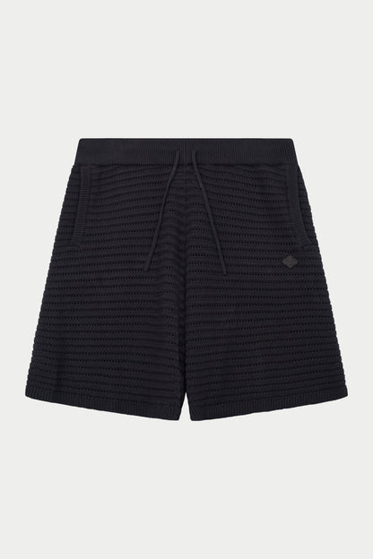 KNITTED SHORTS CHARCOAL