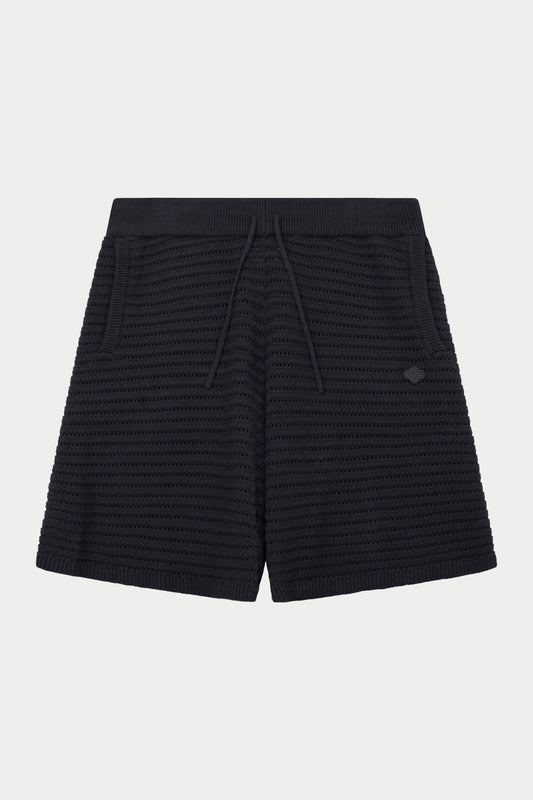 KNITTED SHORTS CHARCOAL