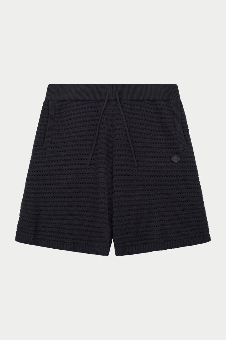 KNITTED SHORTS CHARCOAL