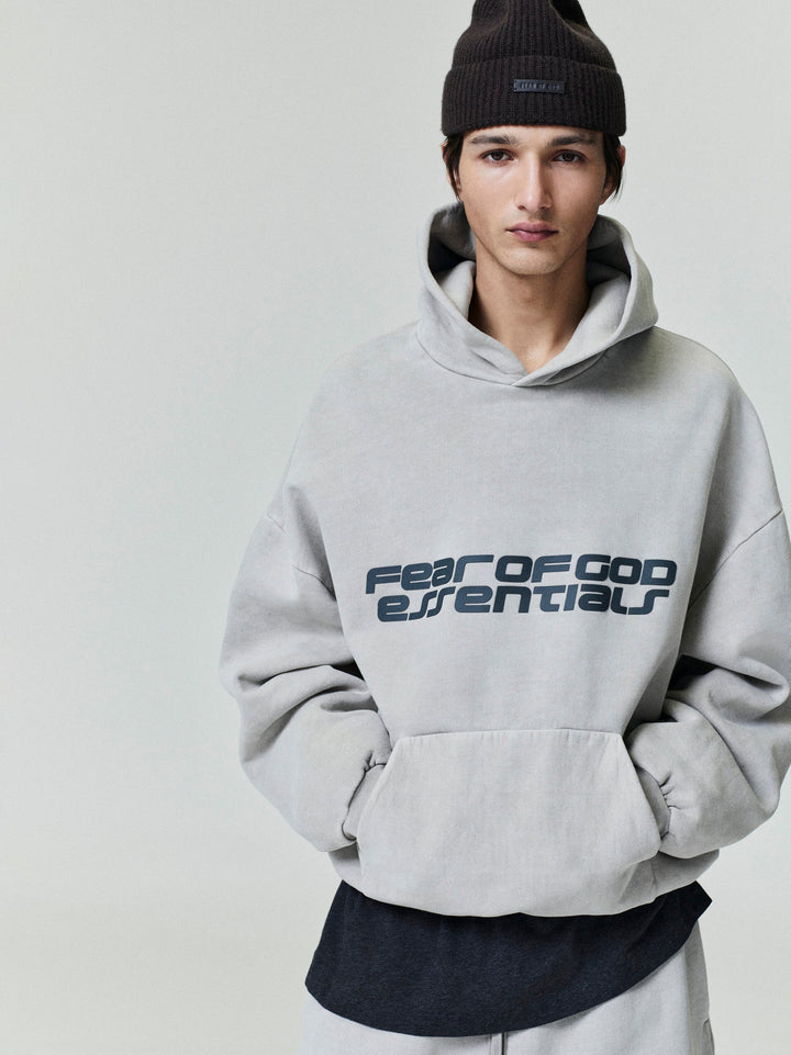 ESSENTIALS Smoke Grey '90s Fleece Hoodie