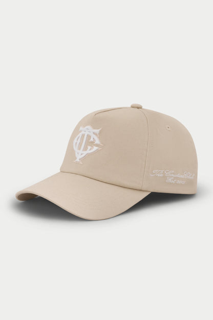 MONOGRAM EMBLEM CAP BEIGE