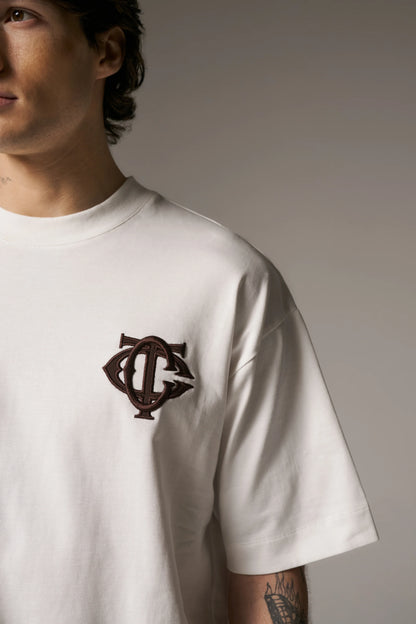 MONOGRAM EMBLEM T-SHIRT OFF WHITE