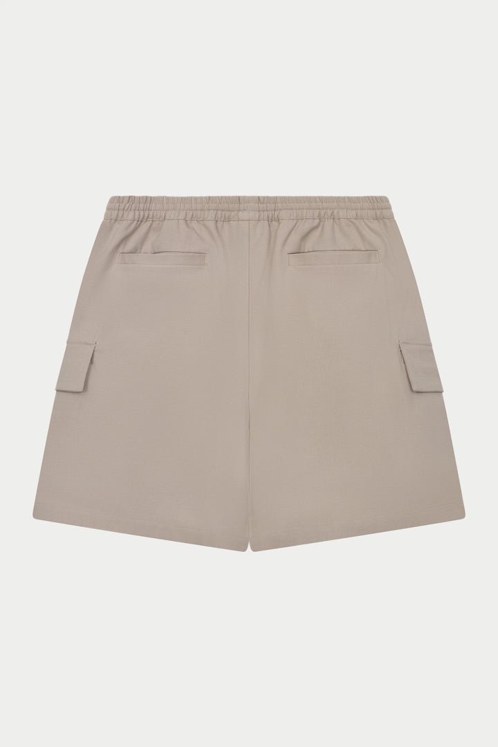 WIDE LEG SIDE POCKET SHORTS BEIGE