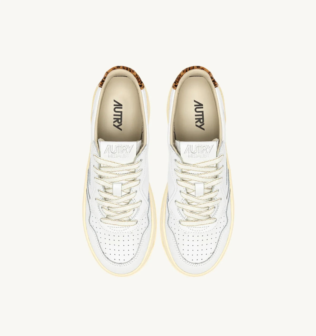 AUTRY Medalist Platform Low Women VO01 Leat/Ponysp Wht/Leop