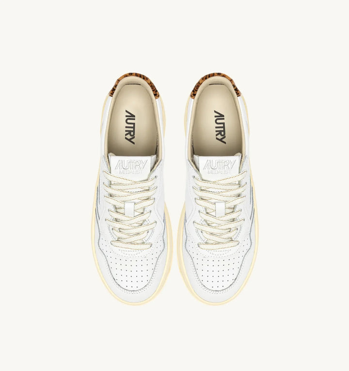 AUTRY Medalist Platform Low Women VO01 Leat/Ponysp Wht/Leop