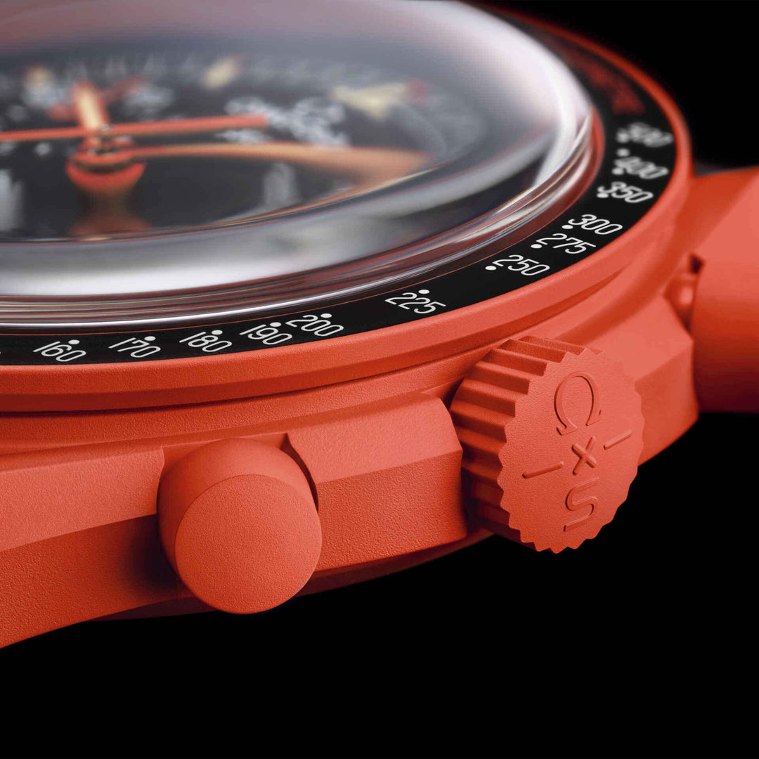 Omega X Swatch MISSION ON EARTH - LAVA שעון אומגה בשיתוף פעולה עם סווטש