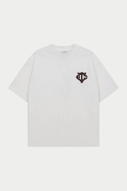 MONOGRAM EMBLEM T-SHIRT OFF WHITE
