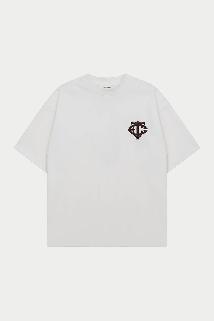 MONOGRAM EMBLEM T-SHIRT OFF WHITE