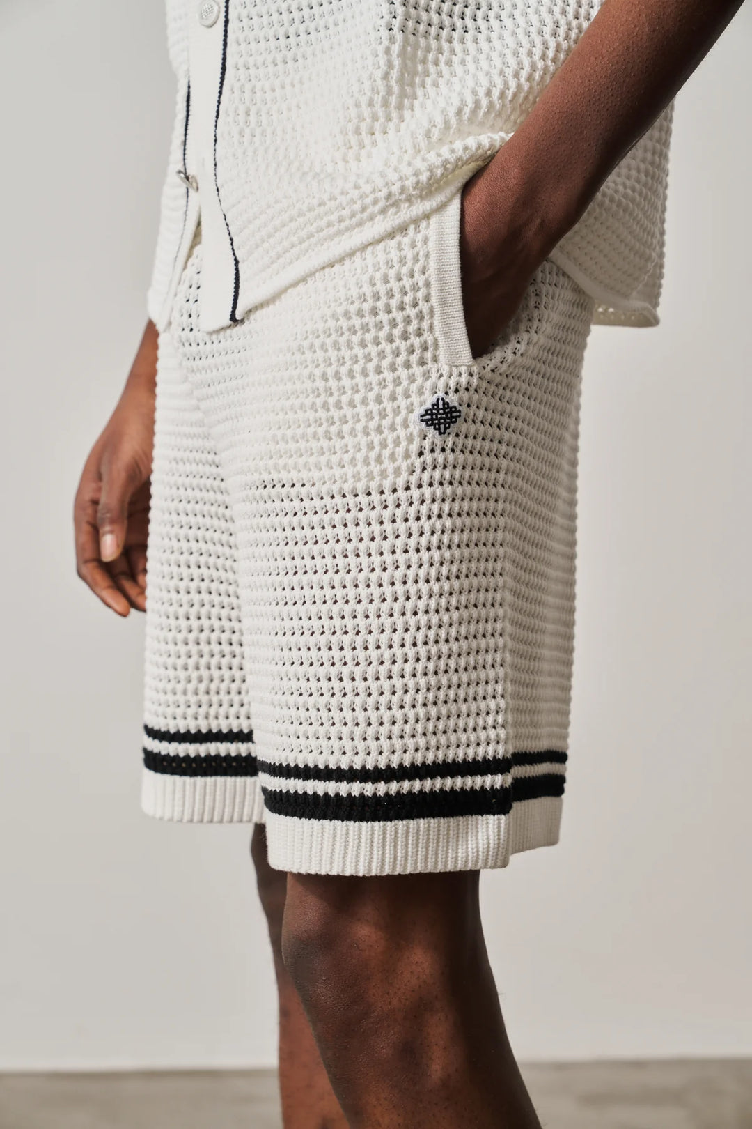 CROCHET KNITTED SHORTS WHITE