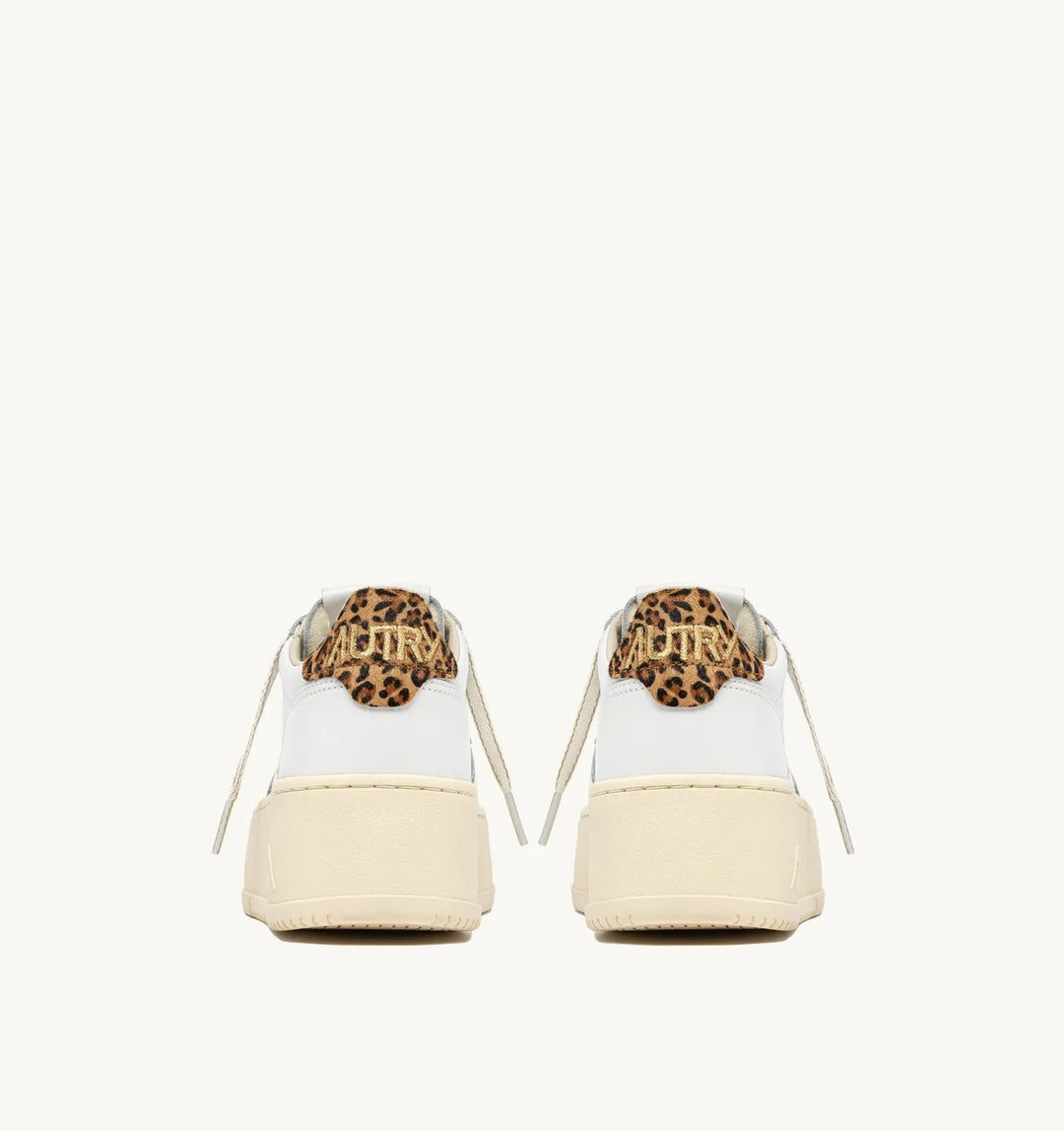 AUTRY Medalist Platform Low Women VO01 Leat/Ponysp Wht/Leop