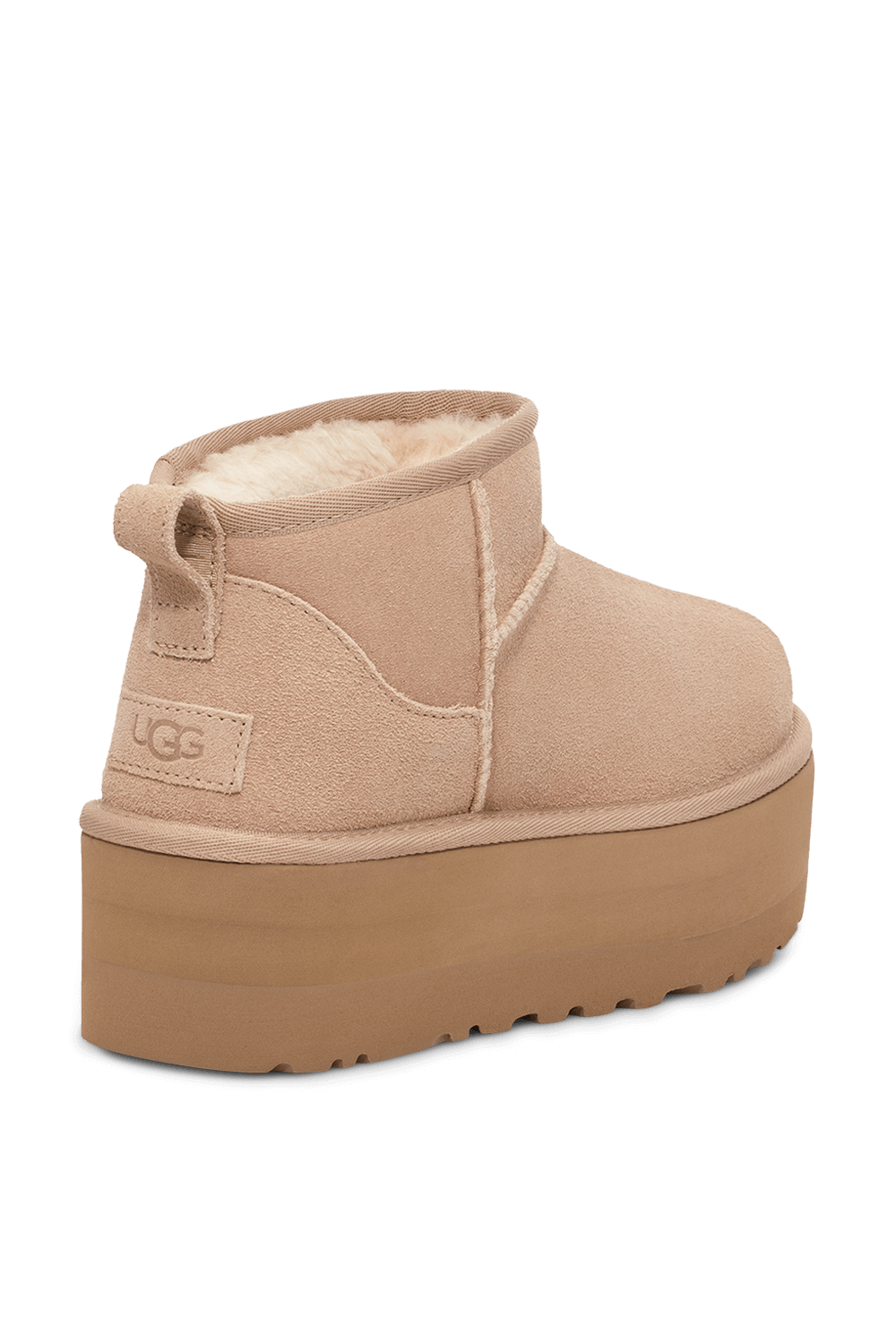UGG WOMEN'S CLASSIC ULTRA MINI PLATFORM SAND מגפי קלאסיק אולטרה מיני פלטפורם סנד