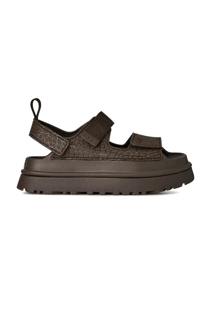 סנדלים בצבע שוקולד GoldenGlow Embossed UGG