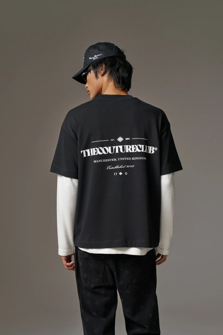 COPYRIGHT MULTI GRAPHIC T-SHIRT BLACK