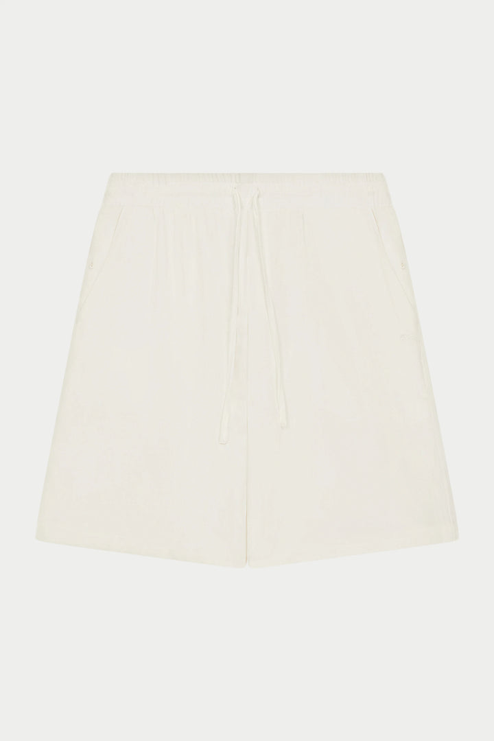 TEXTURED WOVEN SHORTS WHITE