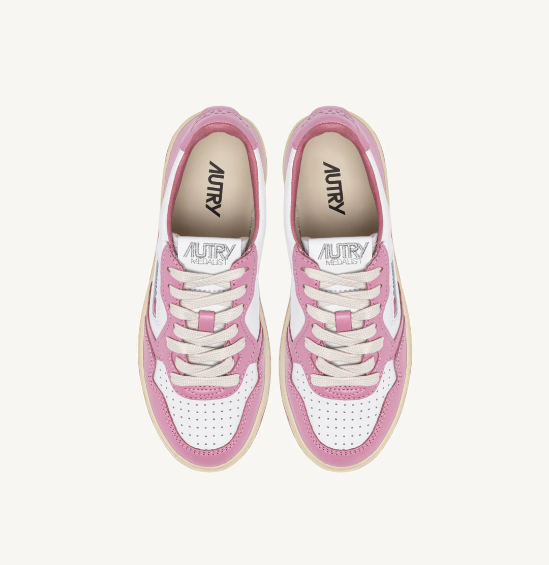 AUTRY SNEAKERS MEDALIST LOW SNEAKERS BICOLOR IN WHITE AND POLIGNAC LEATHER