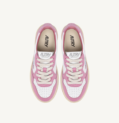 AUTRY SNEAKERS MEDALIST LOW SNEAKERS BICOLOR IN WHITE AND POLIGNAC LEATHER