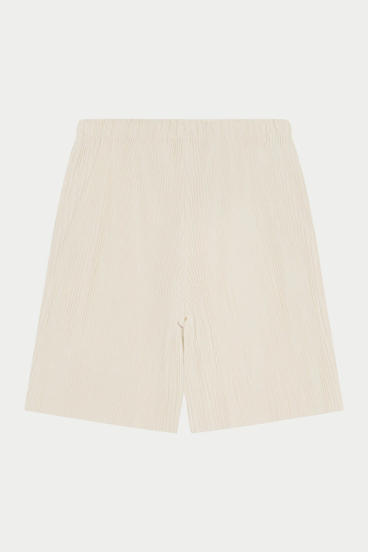 PLISSE SHORTS OFF WHITE