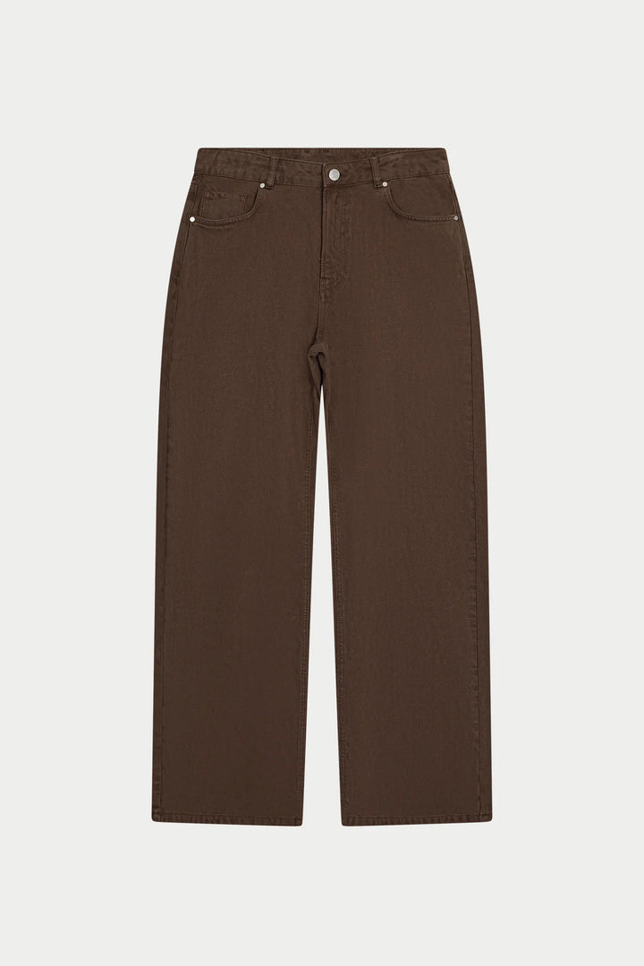 SKATER JEANS WASHED BROWN