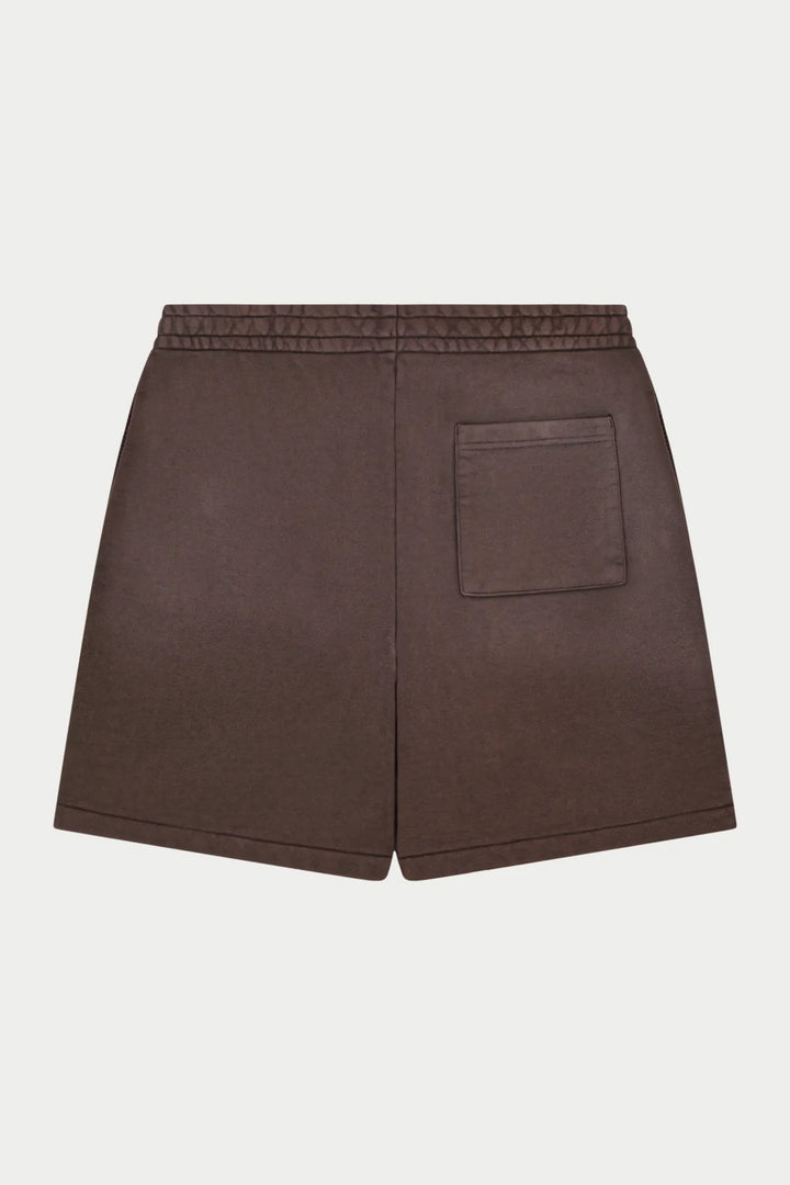 SPRAY WASH COPYRIGHT MULTI GRAPHIC SHORTS BROWN