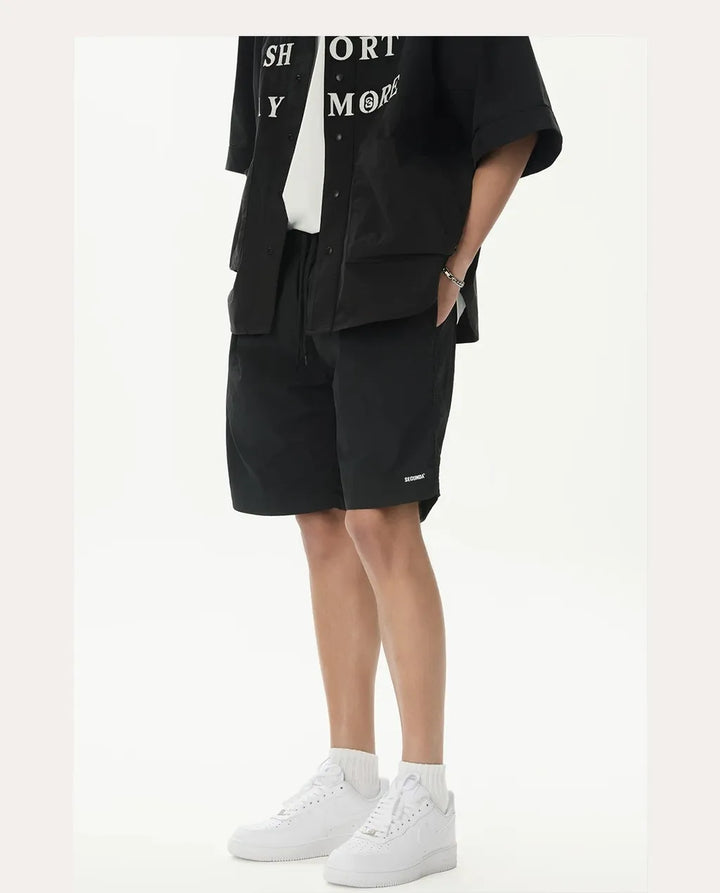 SEGUNDA+ NYLON UTILITY SHORTS BLACK
