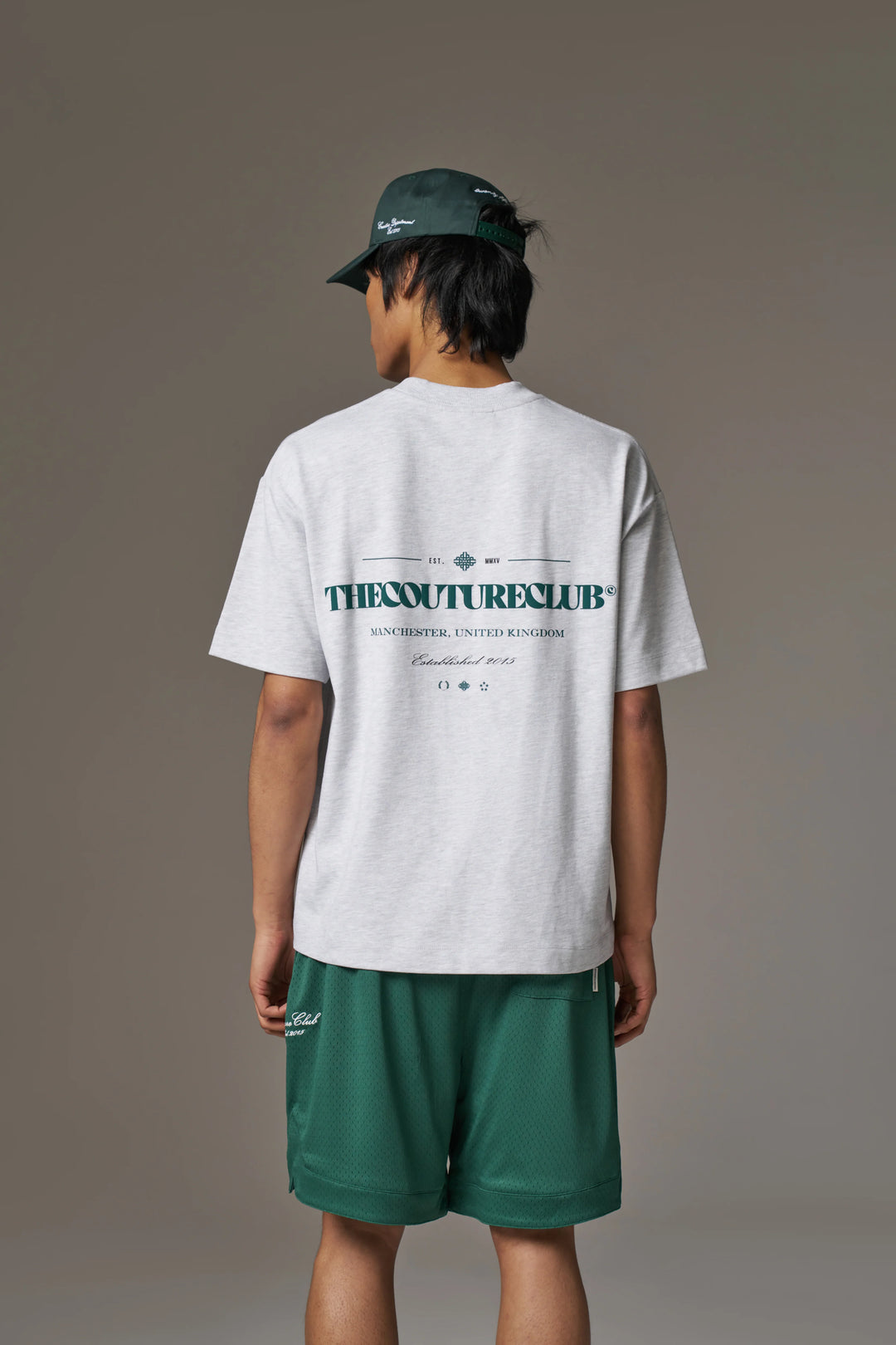 COPYRIGHT MULTI GRAPHIC T-SHIRT GREY MARL