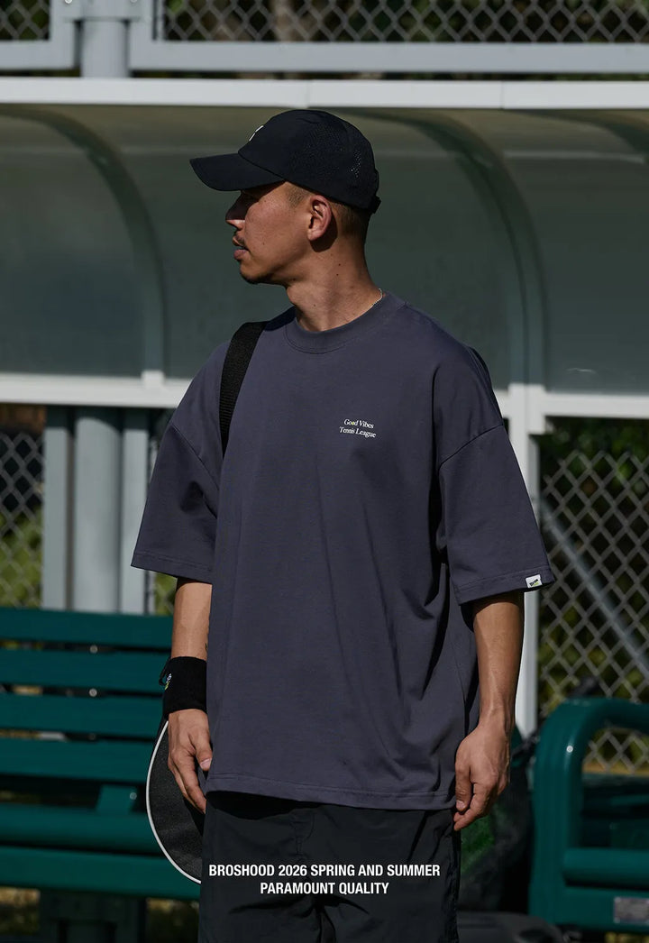 BROSHOOD GOOD VIBES SS26 TEE DARK PURPLE