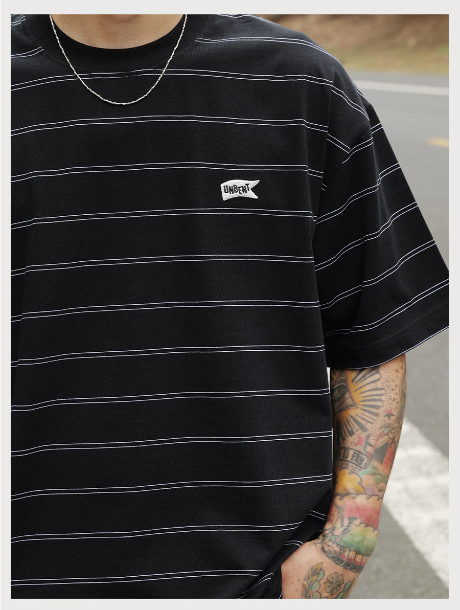 LOGO STRIPE TEE BLACK