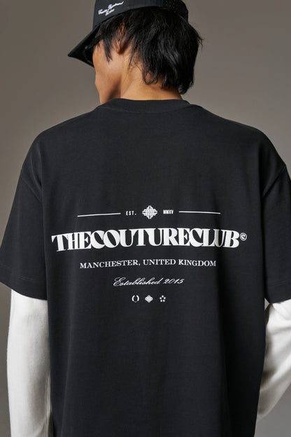 COPYRIGHT MULTI GRAPHIC T-SHIRT BLACK