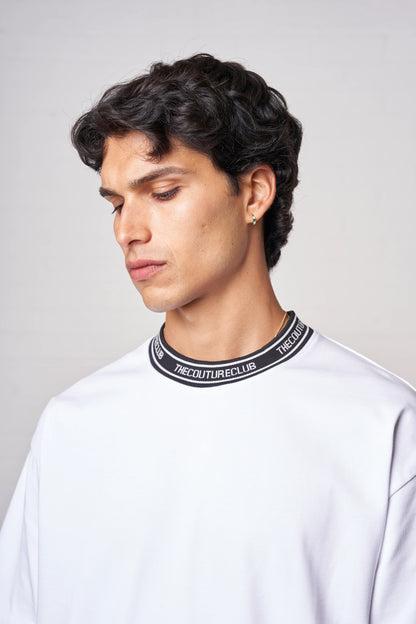 JACQUARD COLLAR T-SHIRT
