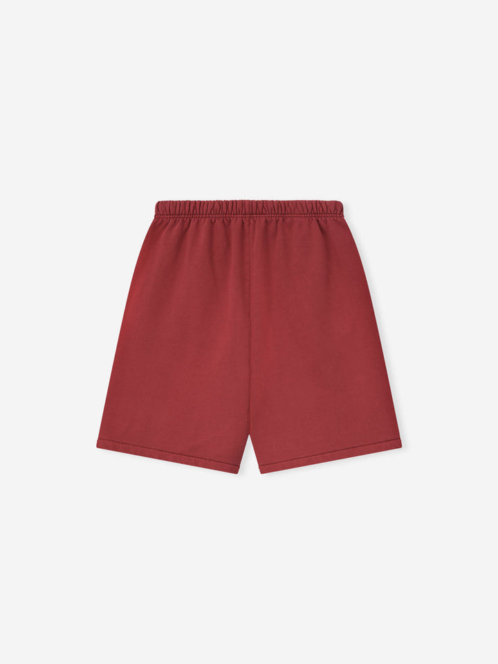 ESSENTIALS RELAXED SWEATSHORT CRIMSON