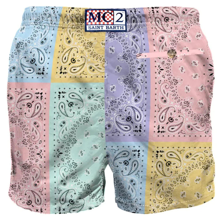 MC2 CAPRESE SWIM SHORTS WITH BANDANA PRINT