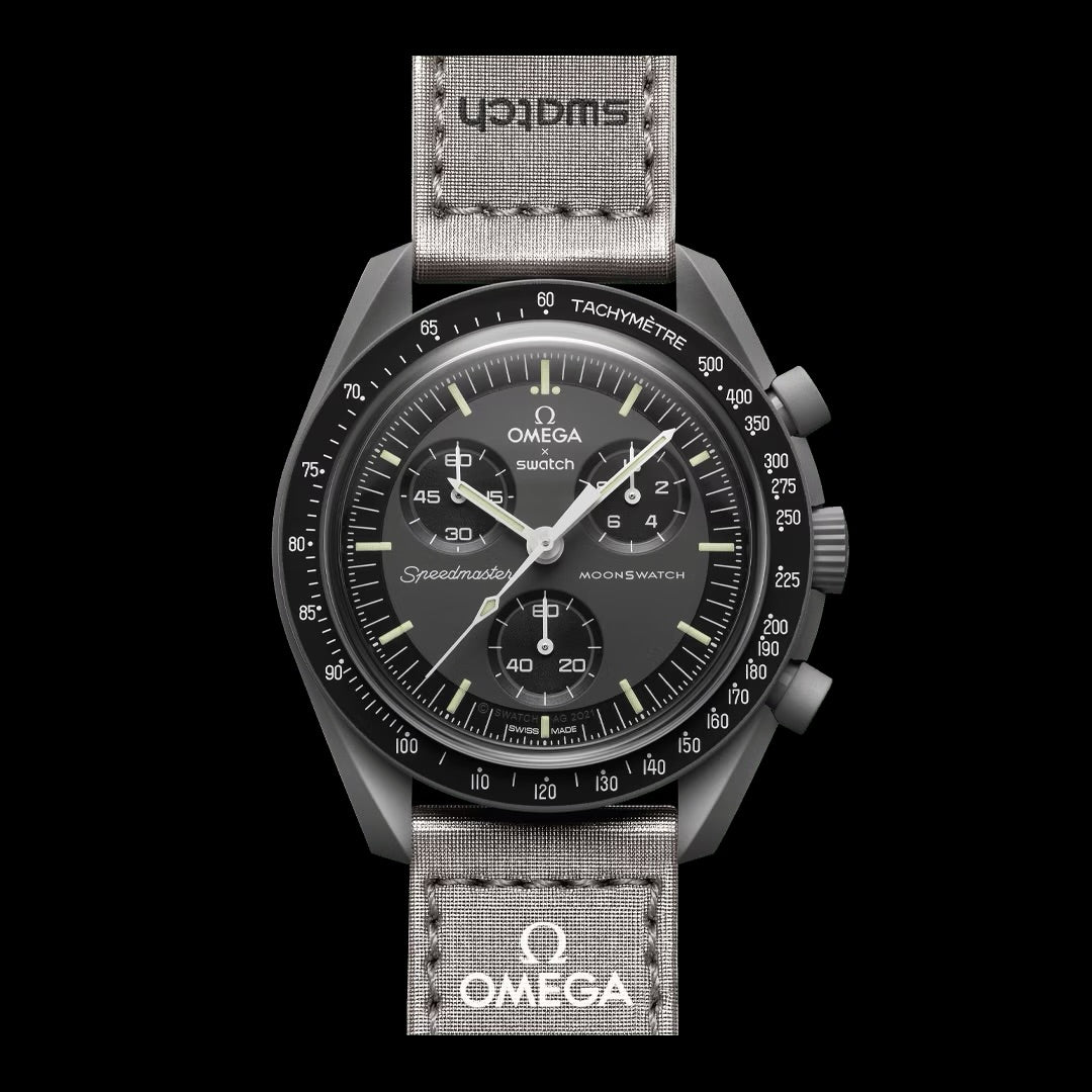 Swatch x Omega Bioceramic Moonswatch Mission to Mercury SO33A100 שעון אומגה בשיתוף פעולה עם סווטש