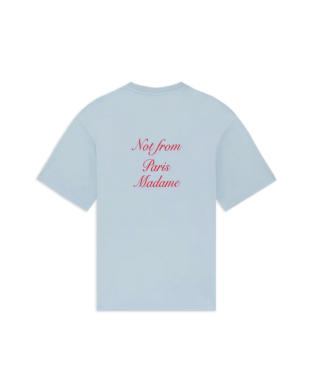 DRÔLE DE MONSIEUR T-SHIRT SLOGAN CALLIGRAPHY LIGHT BLUE