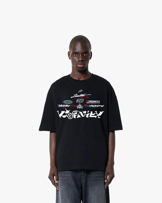 VICINITY RACING LOGOS TEE BLACK