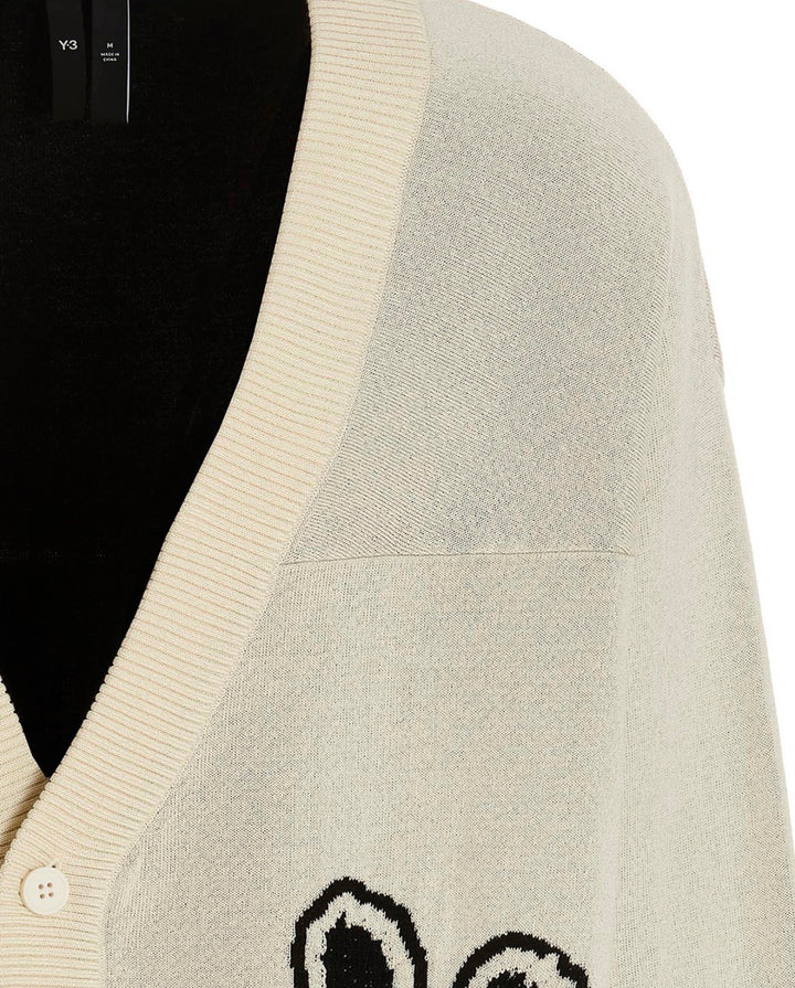 Y-3 Logo jacquard cardigan