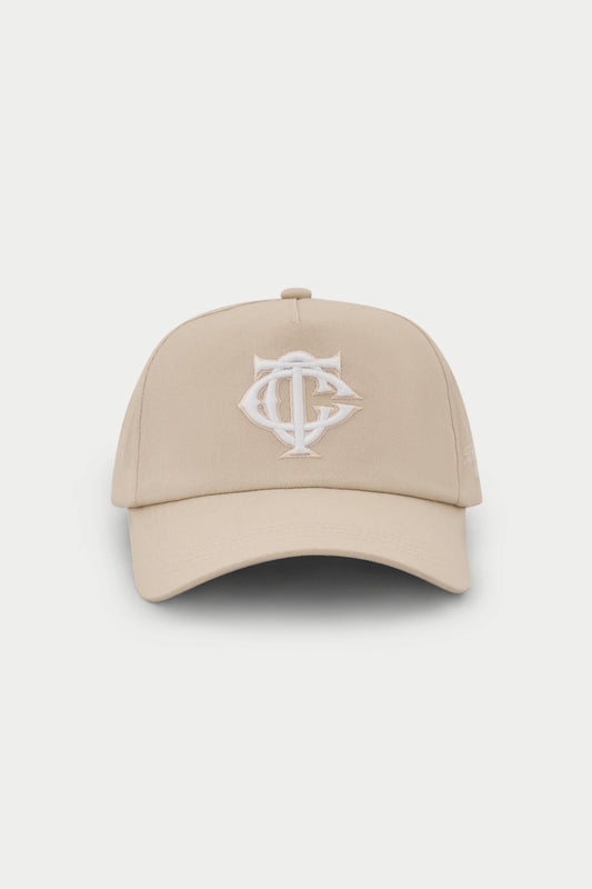 MONOGRAM EMBLEM CAP BEIGE