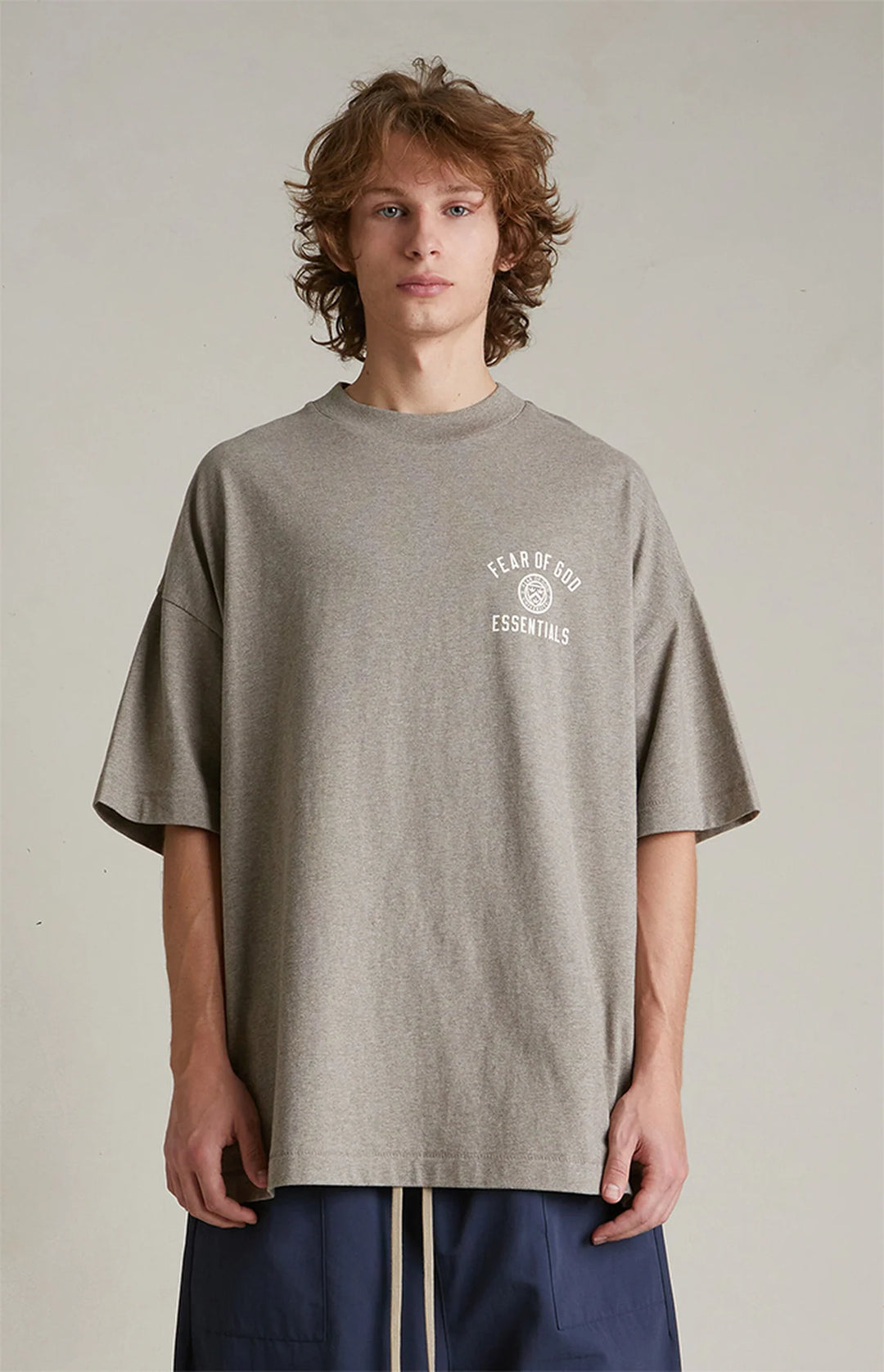 JERSEY CREWNECK TEE HEATHER GRAY
